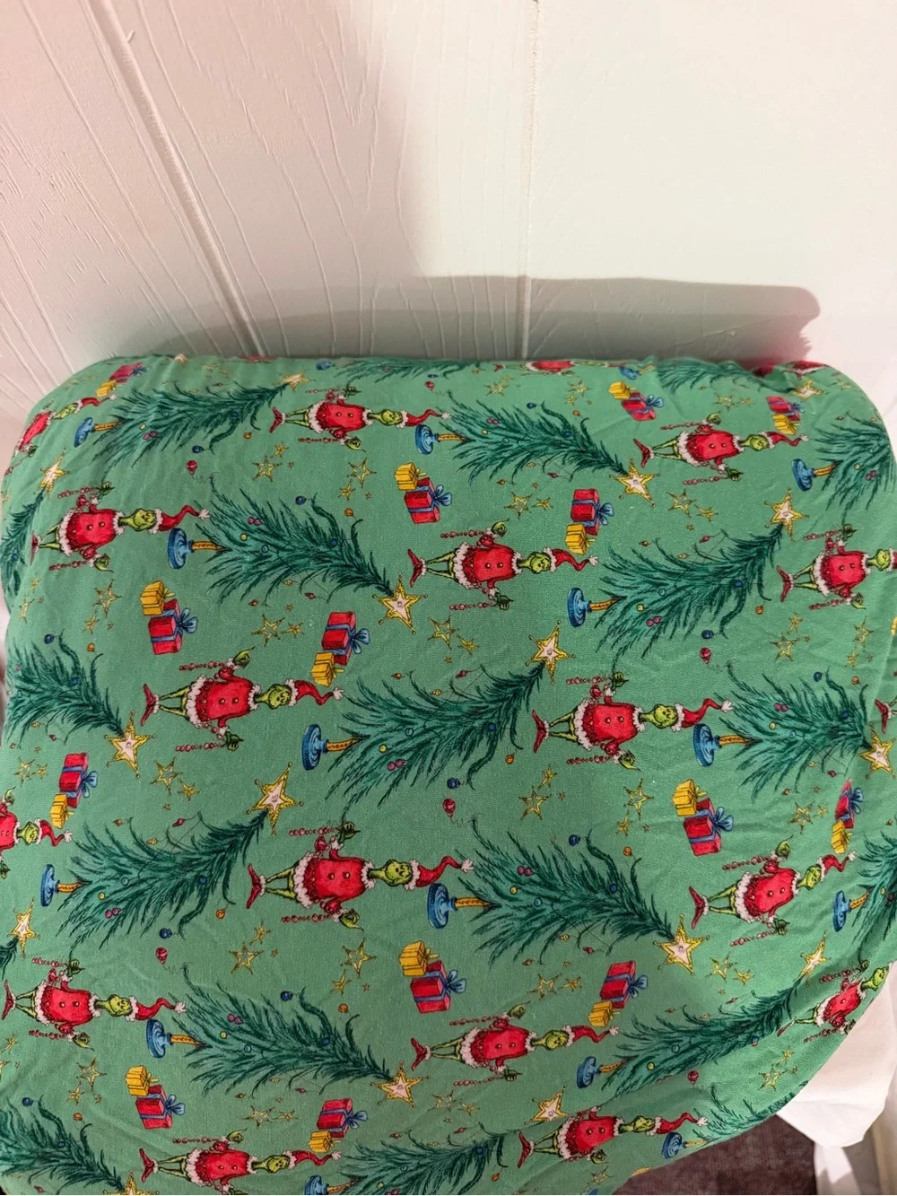 Holiday Green Grinch Plush Throw Blanket